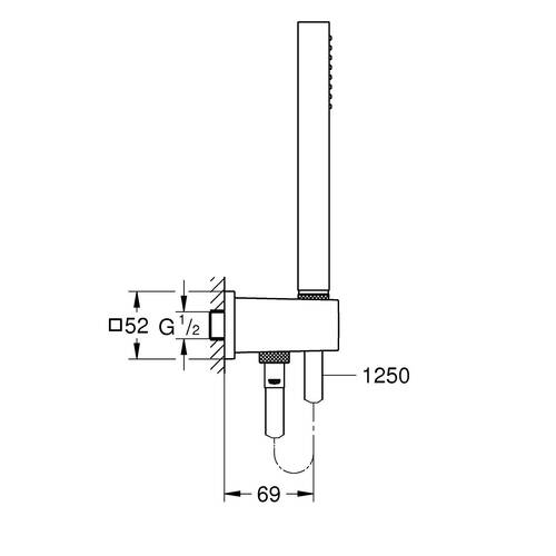 Душевой набор Grohe Euphoria Cube Stick 26405000, фото 2