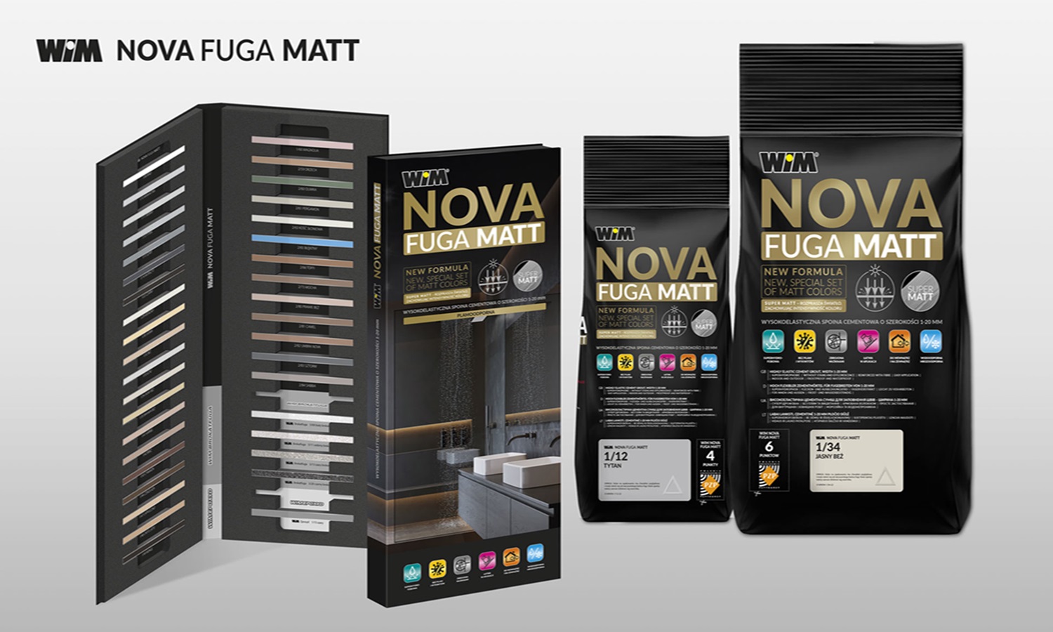 Зат WIM NOVA FUGA MATT 1/13 2кг цементний (сірий) (1 сорт)