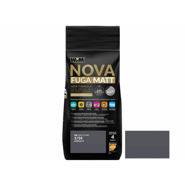 Зат WIM  NOVA FUGA MATT 1/14  2кг антрацит