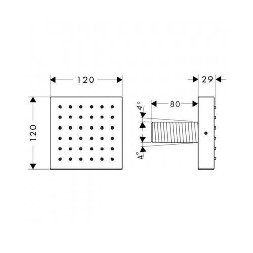 Бічний душ Axor Starck Shower 28491000 зовнішня частина, фото 2
