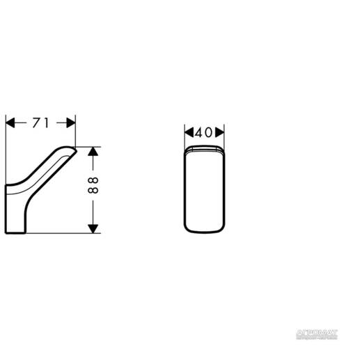 Крючок Axor Urquiola 42401000 одинарный хром, фото 3