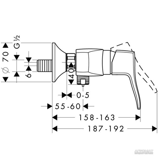 Змішувач для душу Hansgrohe Metris Classic 31672000, фото 2
