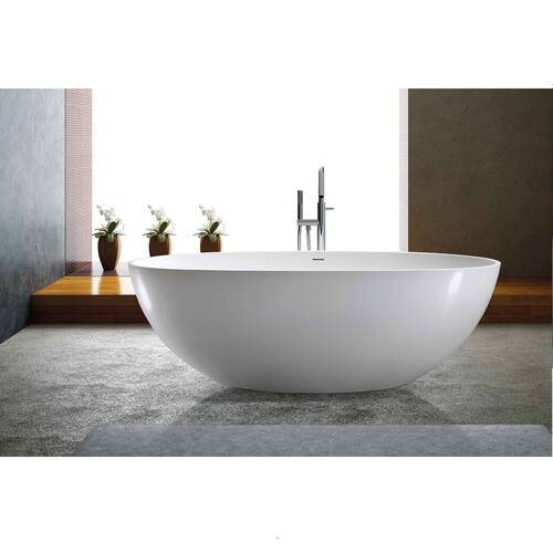 Ванна зі штучного каменю Devit Acqua 18090155W 180х90 см, фото 3