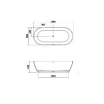 Ванна из искусственного камня Devit Laguna 18080110W 180х80 см, фото №2