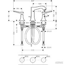 Смеситель для раковины Hansgrohe Metris Classic 31073000, фото №2