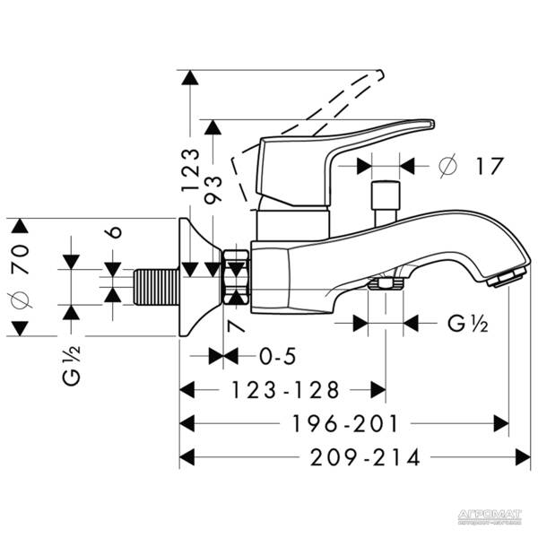 Змішувач для ванни Hansgrohe Metris Classic 31478000, фото 2