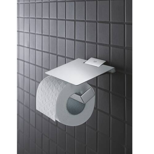Тримач для туалетного паперу Grohe Selection Cube 40781000 з кришкою хром, фото 3