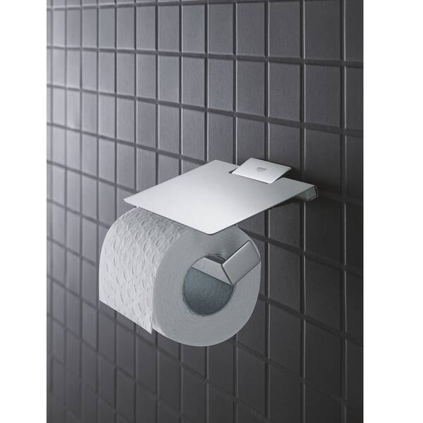 Тримач для туалетного паперу Grohe Selection Cube 40781000 з кришкою хром, фото 3