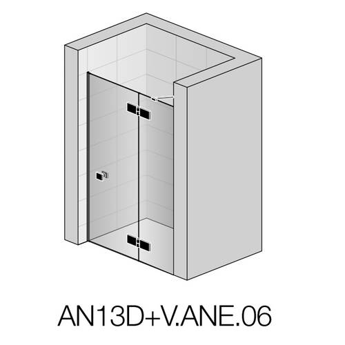Душевые двери SanSwiss, Annea BlackLine AN13D12000607 120х200 см распашные правые, фото 2