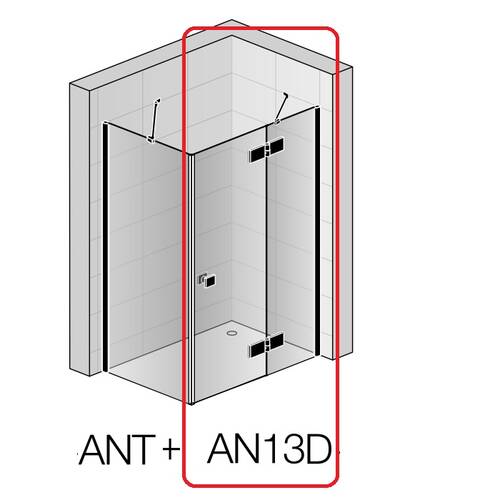 Душевые двери SanSwiss, Annea BlackLine AN13D12000607 120х200 см распашные правые, фото 3