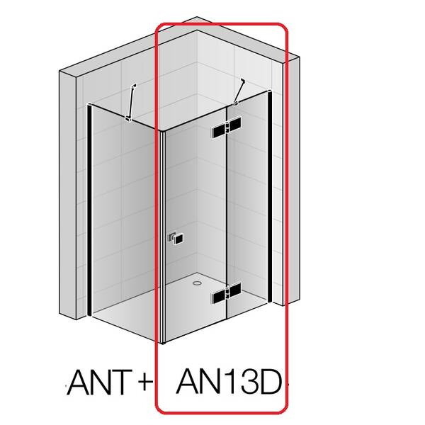 Душевые двери SanSwiss, Annea BlackLine AN13D12000607 120х200 см распашные правые, фото 3