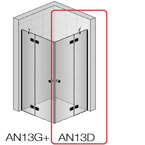 Душевые двери SanSwiss, Annea BlackLine AN13D12000607 120х200 см распашные правые, фото 4
