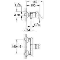 Смеситель для душа Grohe BauEdge 23333000, фото №2