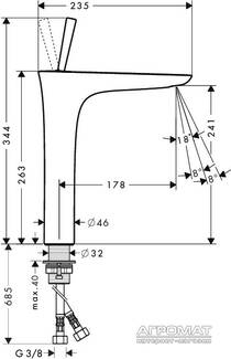 Смеситель для раковины Hansgrohe PuraVida 15072000, фото №2