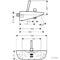 Смеситель для ванны Hansgrohe PuraVida 15472000, фото №2