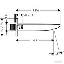 Излив для ванны Hansgrohe PuraVida 15412000, фото №2