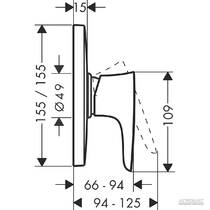 Смеситель скрытого монтажа для душа Hansgrohe PuraVida 15665400, фото №2