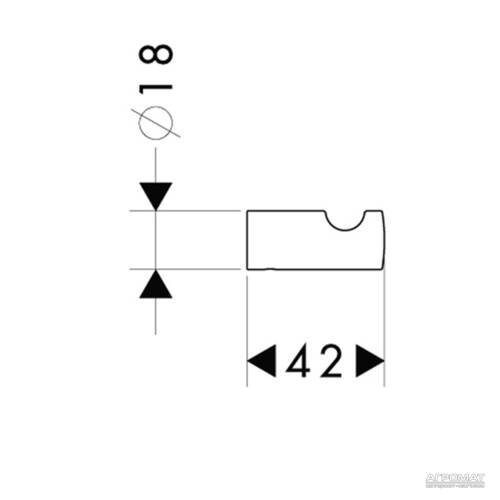 Крючок Hansgrohe PuraVida 4150100 одинарный хром, фото 2