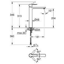 Змішувач для раковини Grohe Lineare 23405001 XL-розмір, хром, фото №3