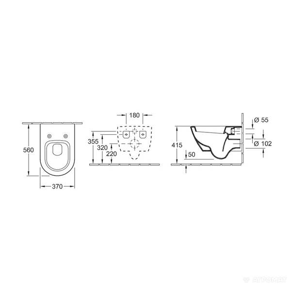 Унітаз підвісний Villeroy&Boch Subway 2.0 56001001, фото 4