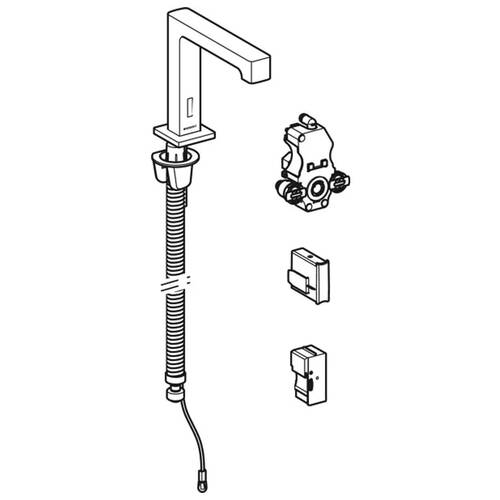 Смеситель электронный для раковины Geberit Brenta 116.192.21.1 для функционального блока скрытого монтажа, фото 2