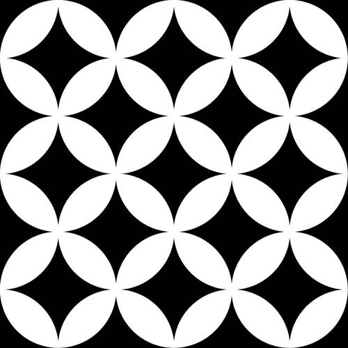 Керамограніт Mayolica District Circles Black 20x20 см, фото 1