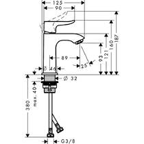 Смеситель для раковины Hansgrohe Metris 31186000 хром, фото №2