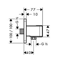Шлангове підключення Axor ShowerSolutions 11626300 з тримачем, червоне золото полірований, фото №2