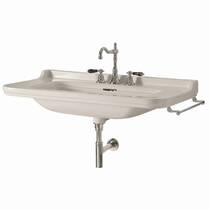 Раковина Kerasan Waldorf 80x55 4141 K1 підвісна чи на консоль в комплекті  з накладкою на перелив, хром, фото №2