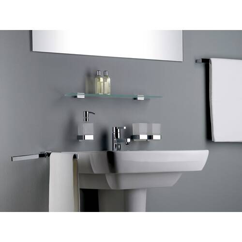 Дозатор для рідкого мила Emco Loft 0521 001 01 з тримачем, хром, фото 3