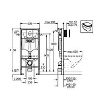 Інсталяція для унітаза Grohe Rapid SL 38721001 з клавішею Skate Air хром, фото №3