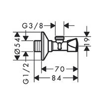 Вентиль угловой Axor 51312000 хром, фото №2