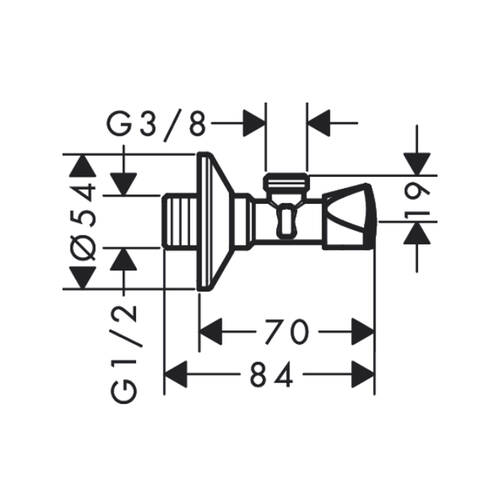 Вентиль угловой Axor 51312000 хром, фото 2
