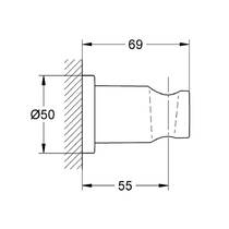 Тримач ручного душу Grohe Rainshower 27074LS0 настінний, білий місяць, фото №2