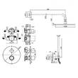 Душевая система скрытого монтажа Paffoni Light KIT LIQ018 CR с термостатом, фото 2