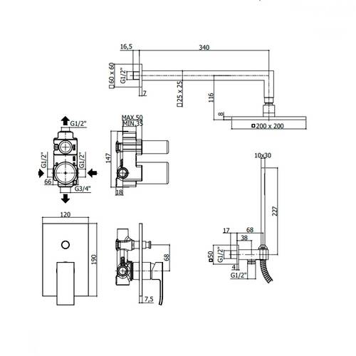 Душевая система скрытого монтажа Paffoni Level KIT LES015 CR, фото 2