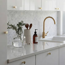 Мозаїка Mozaico De Lux C-Mos Hexagon Bianco Carrara Pol 30,5х30,5 см, фото №1