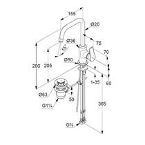 Смеситель для раковины Kludi Pure&Solid 340250575, фото №2