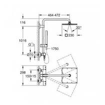 Душевая система Grohe Euphoria XXL 230 26187000 с термостатом, фото №2