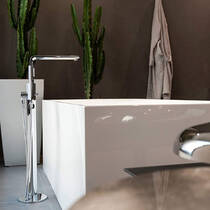 Змішувач для ванни Grohe Lineare 23792DC1 підлоговий, суперсталь, фото №3