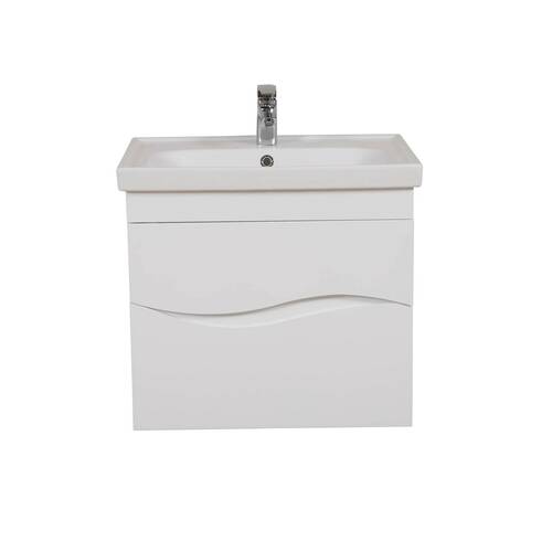 Тумба з раковиною Аква Родос Альфа 28336 Frame підвісна 65 см, фото 2