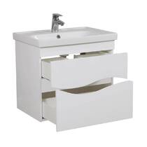 Тумба з раковиною Аква Родос Альфа 28336 Frame підвісна 65 см, фото №3