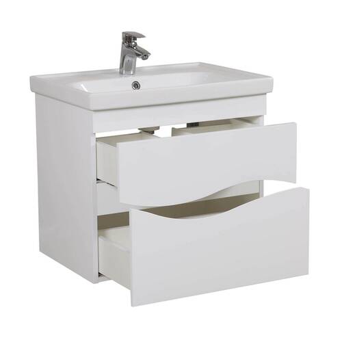 Тумба з раковиною Аква Родос Альфа 28336 Frame підвісна 65 см, фото 3