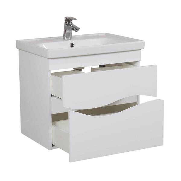 Тумба з раковиною Аква Родос Альфа 28336 Frame підвісна 65 см, фото 3