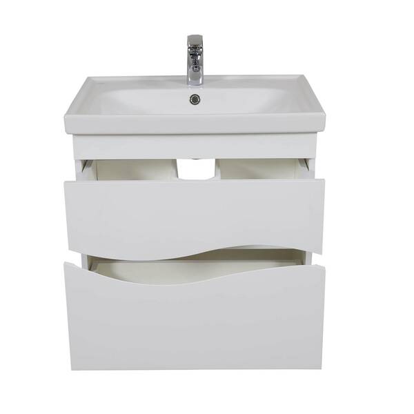 Тумба з раковиною Аква Родос Альфа 28336 Frame підвісна 65 см, фото 4