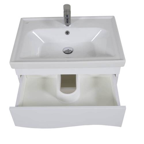 Тумба з раковиною Аква Родос Альфа 28336 Frame підвісна 65 см, фото 5