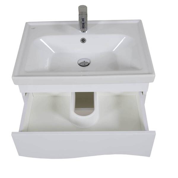 Тумба з раковиною Аква Родос Альфа 28336 Frame підвісна 65 см, фото 5