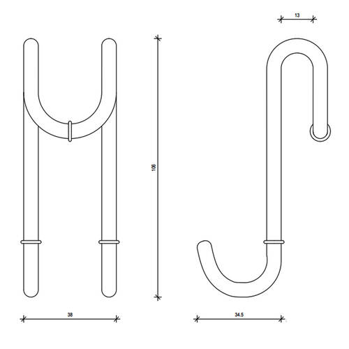 Крючок для душевой двери Decor Walther Basic DH 1 0900600 хром, фото 2