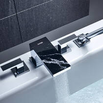 Накладка для змішувача Axor MyEdition 47913000 200 мм мармур Nero Marquina, фото №5