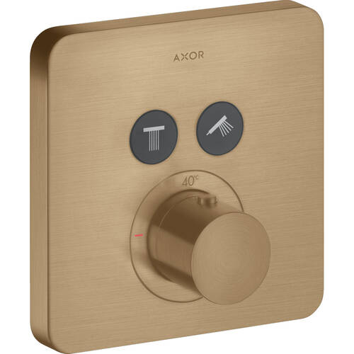 Змішувач прихованого монтажу для душу Axor ShowerSolutions 36707140 з термостатом, матова бронза, фото 1